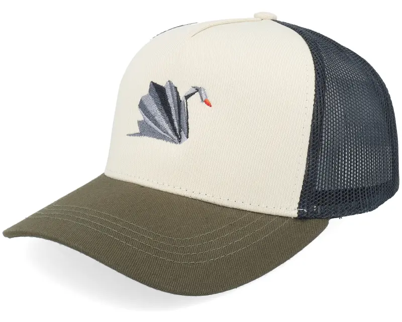 Seeberger Kids Paper Black Swan Stone/Black/Olive A-frame Trucker online