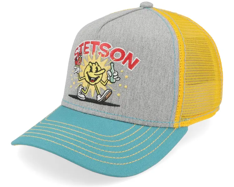 Stetson Fun Grey/Turquoise/Yellow A-Frame Trucker online
