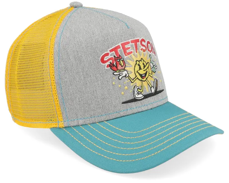 Stetson Fun Grey/Turquoise/Yellow A-Frame Trucker online