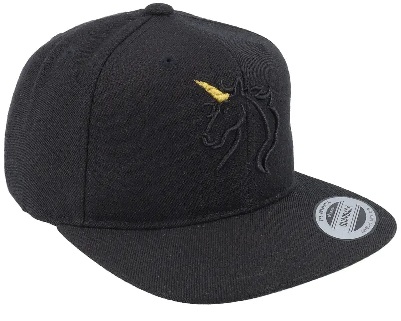 Unicorns Kids 3d Black/Gold Unicorn Black Snapback online
