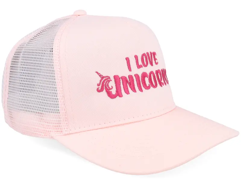 Unicorns Kids I Love Unicorns Pastel Pink/Pastel Pink A-frame Trucker online