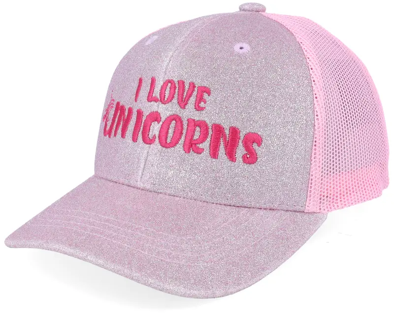 Unicorns Kids I Love Unicorns Pink Glitter/Pink Trucker online