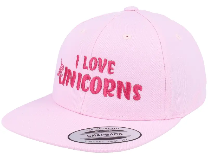 Unicorns Kids I Love Unicorns Pink Snapback online