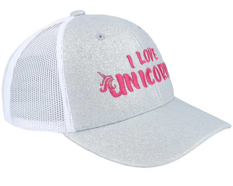 Unicorns Kids I Love Unicorns Silver Glitter/White Trucker online