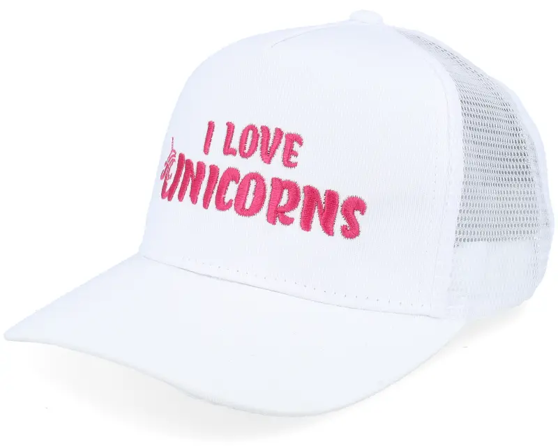 Unicorns Kids I Love Unicorns White/White A-Frame Trucker online