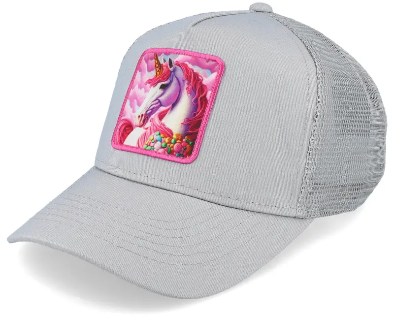 Unicorns Kids Pink Unicorn Grey Trucker online