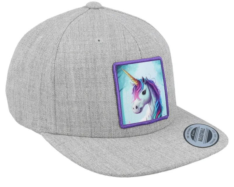 Unicorns Kids Purple Unicorn Heather Grey Snapback online