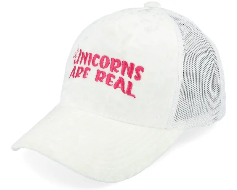 Unicorns Kids Unicorns Are Real Youth White Velvet A-frame Trucker online