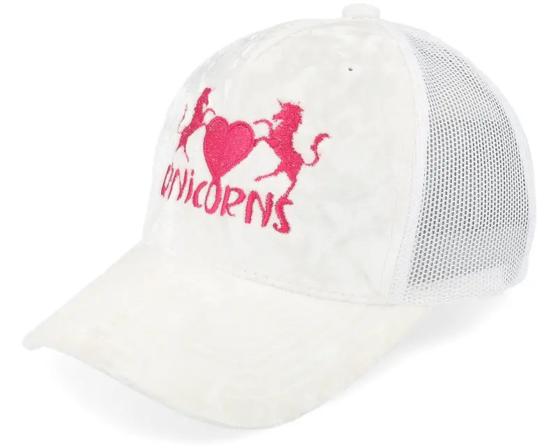 Unicorns Kids Unicorns Heart Youth White Velvet A-frame Trucker online