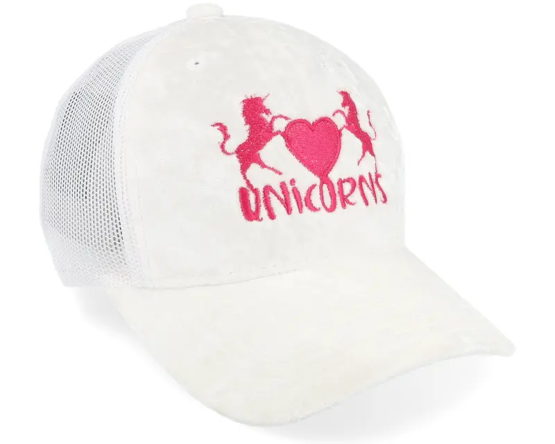 Unicorns Kids Unicorns Heart Youth White Velvet A-frame Trucker online