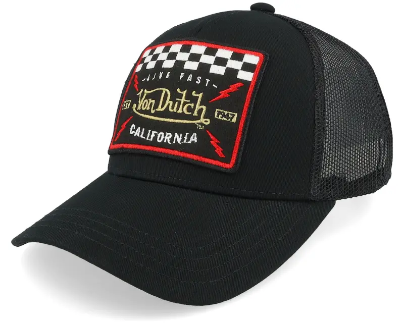 Von Dutch Kids Live Fast Black A-Frame Trucker online