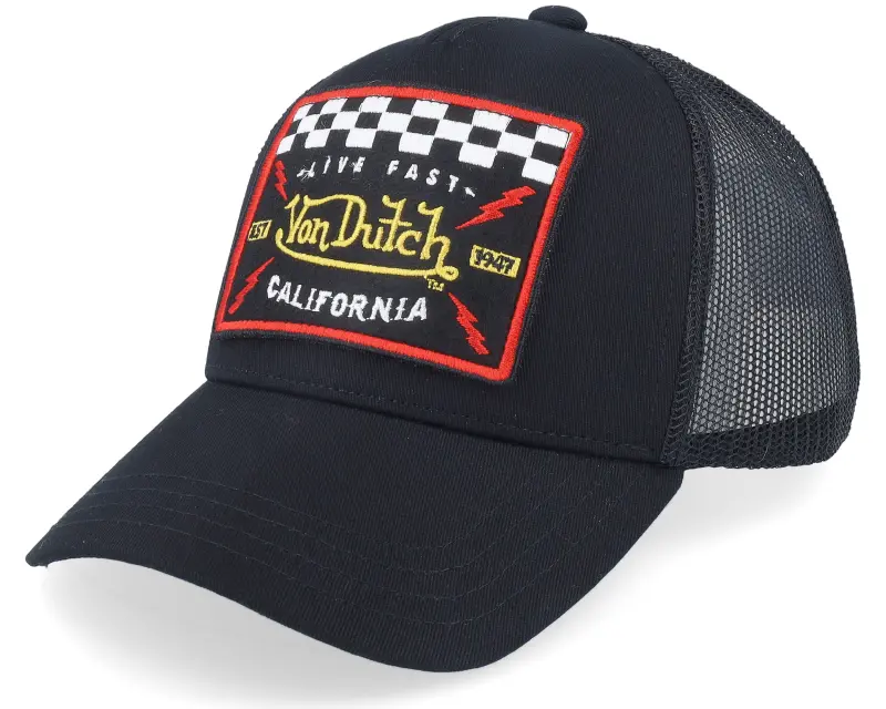 Von Dutch Kids Live Fast Black/Red Trucker online