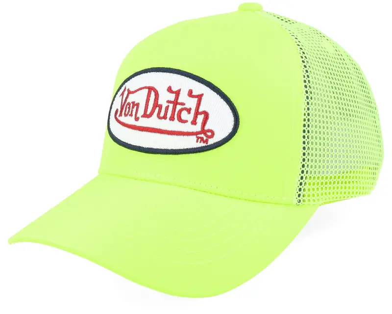 Von Dutch Kids Oval Patch Yellow A-Frame Trucker online