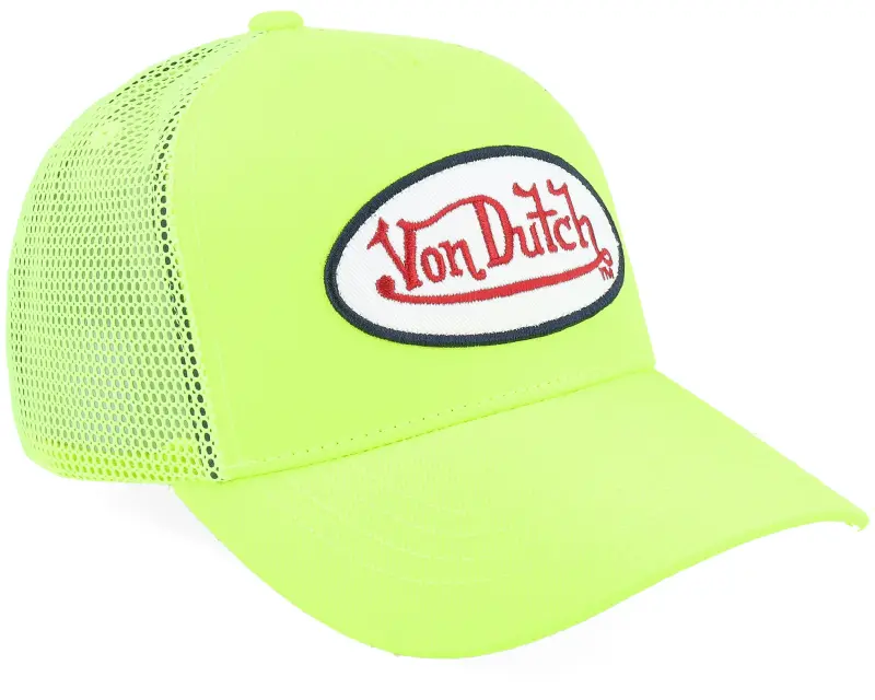 Von Dutch Kids Oval Patch Yellow A-Frame Trucker online