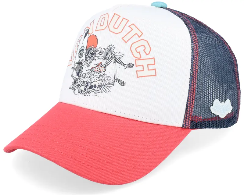 Von Dutch Kids Screen Print Surf Black/White/Red A-Frame Trucker online