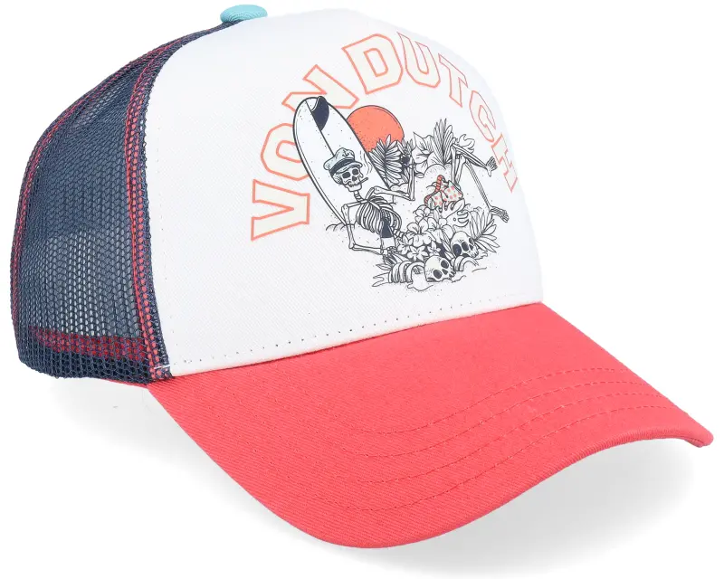 Von Dutch Kids Screen Print Surf Black/White/Red A-Frame Trucker online