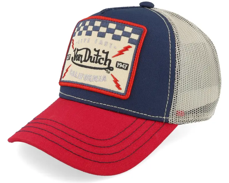 Von Dutch Kids Square Patch Beige/Navy/Red Trucker online