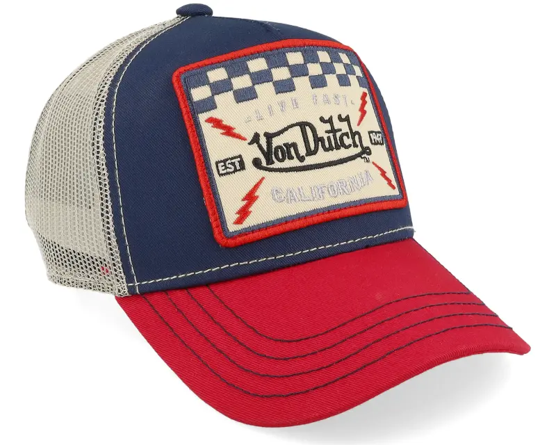 Von Dutch Kids Square Patch Beige/Navy/Red Trucker online
