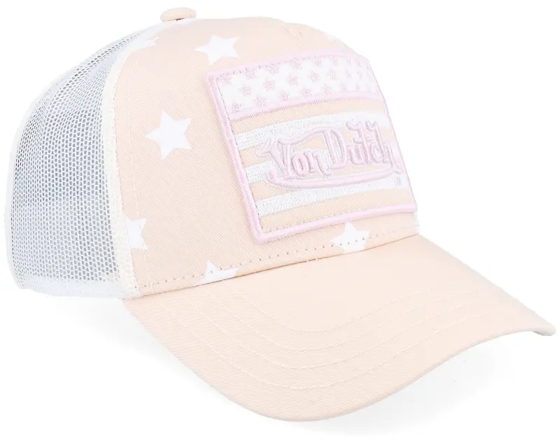 Von Dutch Kids Square Patch Flag White/Beige A-Frame Trucker online