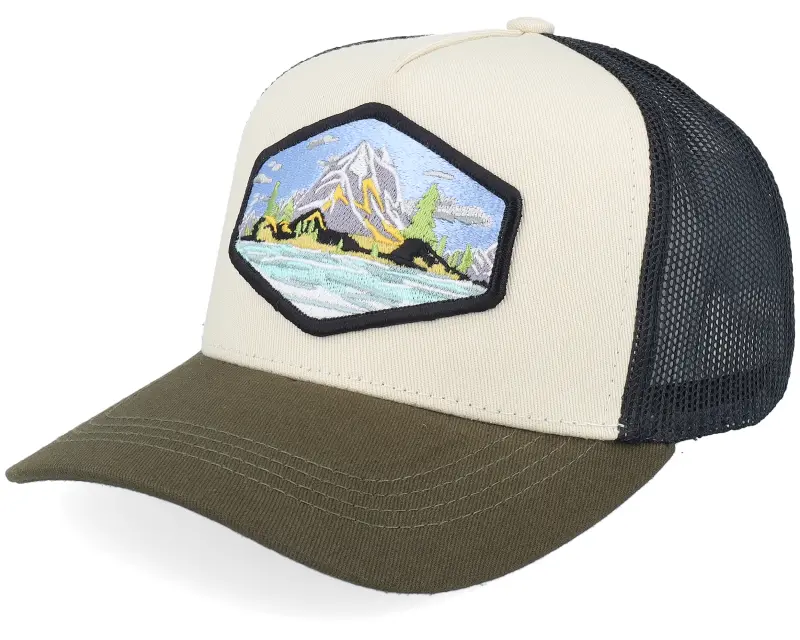 Wild Spirit Kids Island Patch Ivory/Black/Dark Mesh Trucker online