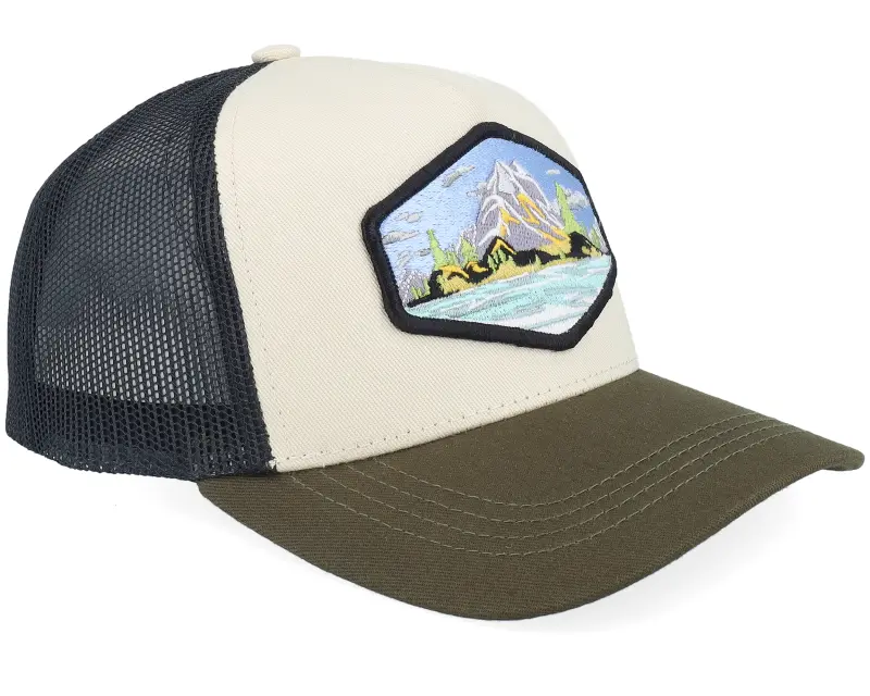 Wild Spirit Kids Island Patch Ivory/Black/Dark Mesh Trucker online