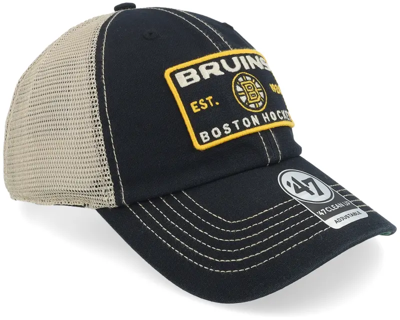47 Brand Boston Bruins NHL 47 Clean Up Vintage Black Trucker online