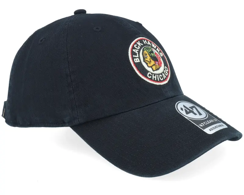 47 Brand Chicago Blackhawks NHL Clean Up Cap Black Dad Cap online