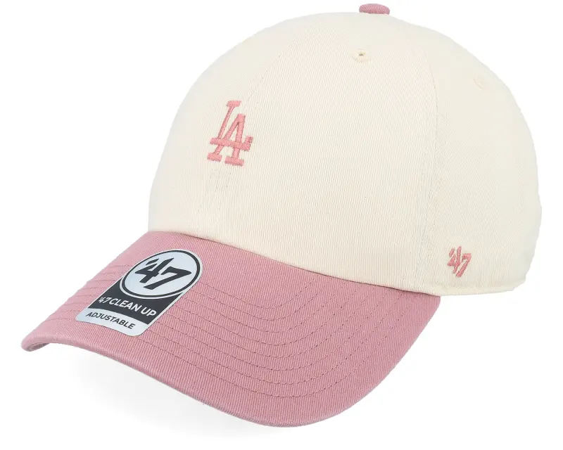 47 Brand Los Angeles Dodgers Lad Base Runner Tt Clean Up Natural/Pink Dad Cap online
