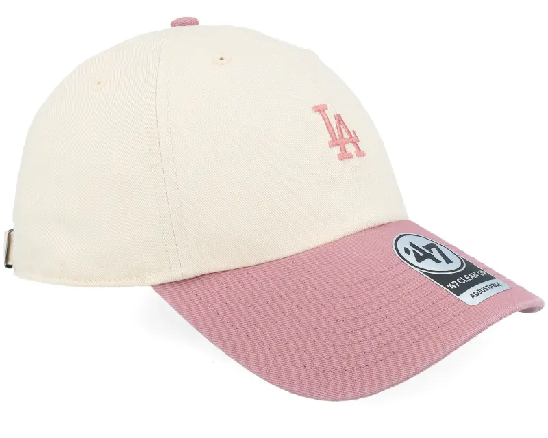 47 Brand Los Angeles Dodgers Lad Base Runner Tt Clean Up Natural/Pink Dad Cap online