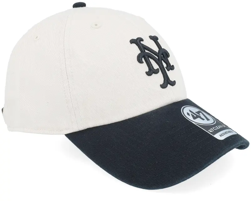 47 Brand New York Mets Two Tone Clean Up Bone/Black Dad Cap online