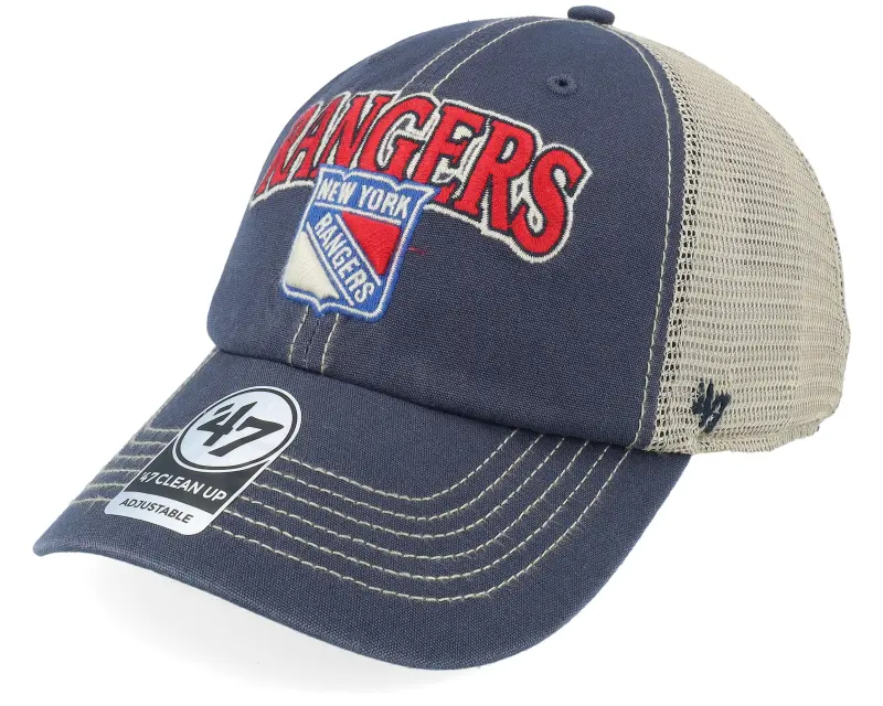 47 Brand New York Rangers NHL 47 Clean Up Vintage Navy Unconstructed Trucker online
