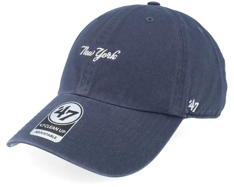 47 Brand New York Yankees Base Runner Script Clean Up Navy Dad Cap online