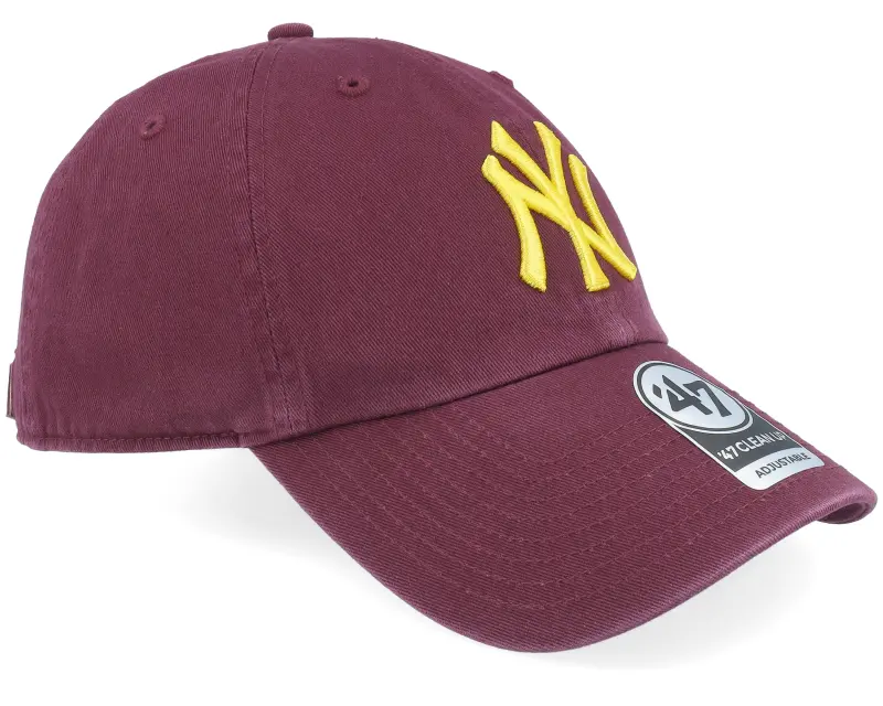 47 Brand New York Yankees Clean Up Dark Maroon/Yellow Dad Cap online