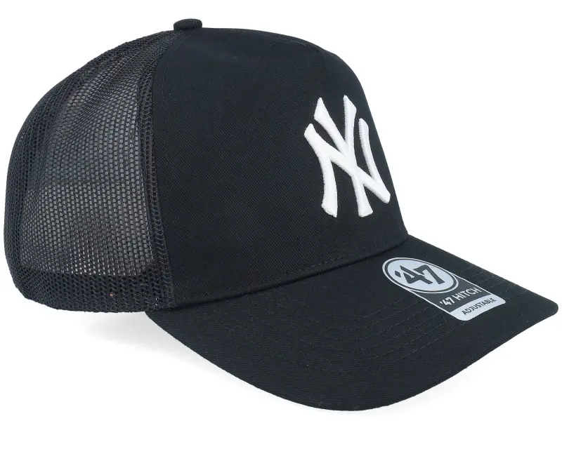 47 Brand New York Yankees Mesh Hitch Black/White A-frame Trucker online