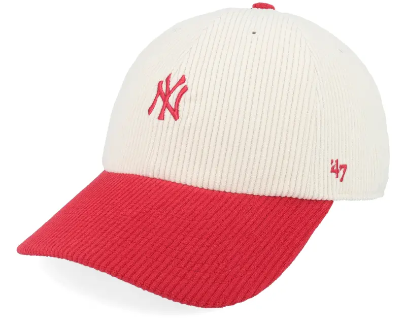 47 Brand New York Yankees MLB Base Runner Corduroy Tt 47 Clean Up Natural/Red Dad Cap online