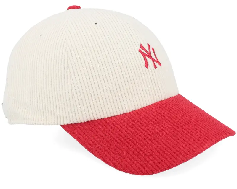 47 Brand New York Yankees MLB Base Runner Corduroy Tt 47 Clean Up Natural/Red Dad Cap online