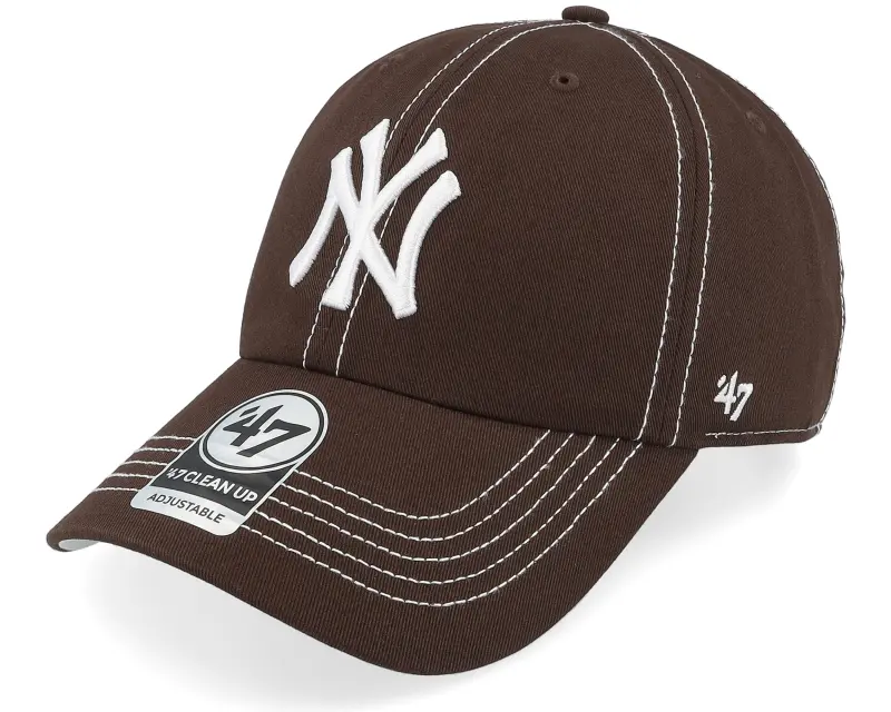 47 Brand New York Yankees MLB Stitch 47 Clean Up Brown Dad Cap online