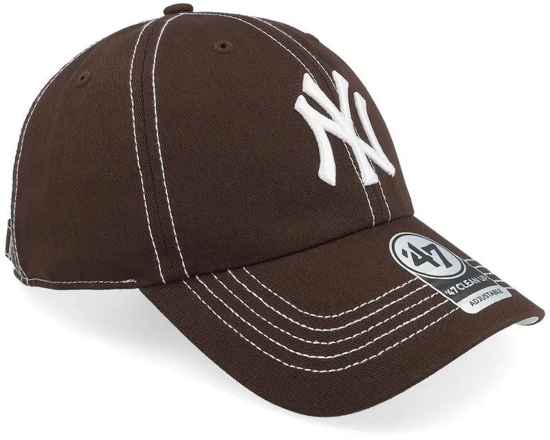 47 Brand New York Yankees MLB Stitch 47 Clean Up Brown Dad Cap online