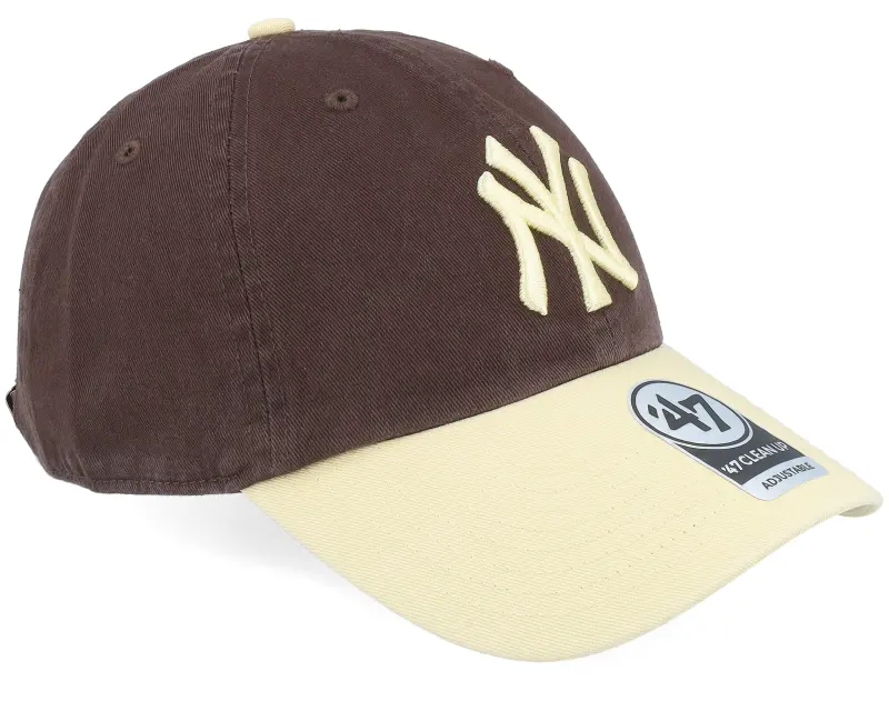 47 Brand New York Yankees Two Tone Clean Up Brown Dad Cap online