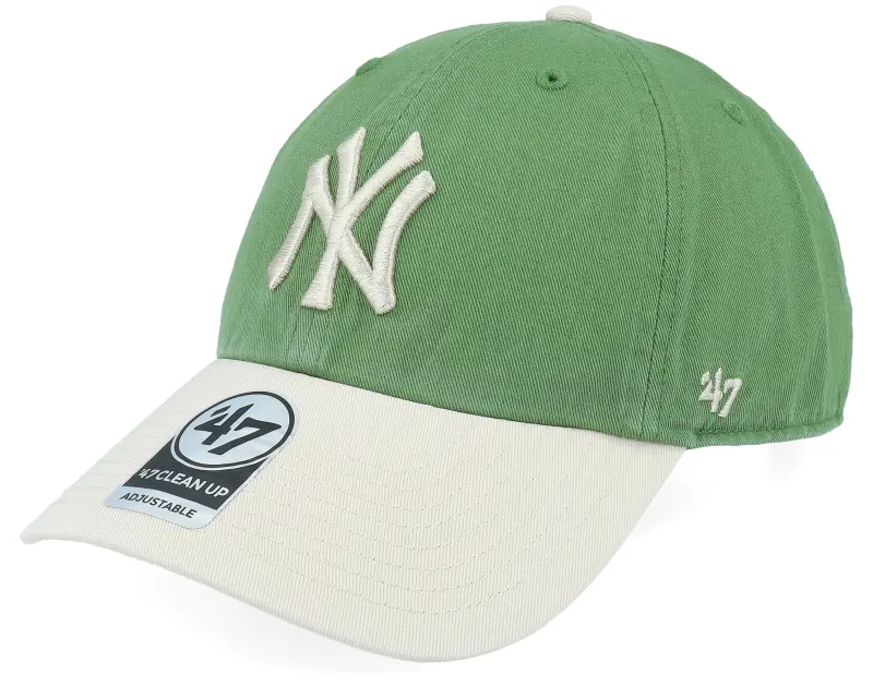 47 Brand New York Yankees Two Tone Clean Up Green/Beige Dad Cap online