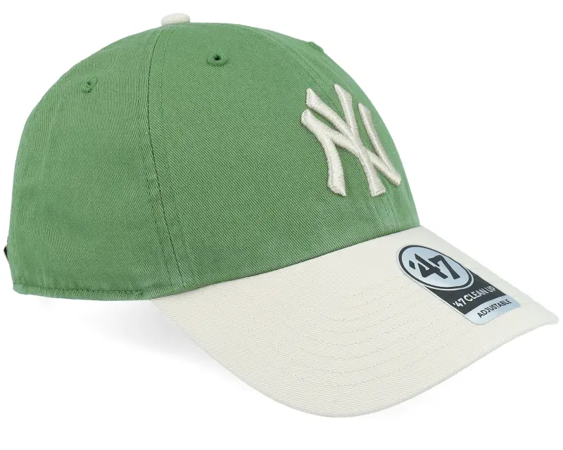 47 Brand New York Yankees Two Tone Clean Up Green/Beige Dad Cap online