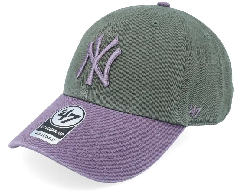 47 Brand New York Yankees Two Tone Clean Up Moss/Lilac Dad Cap online