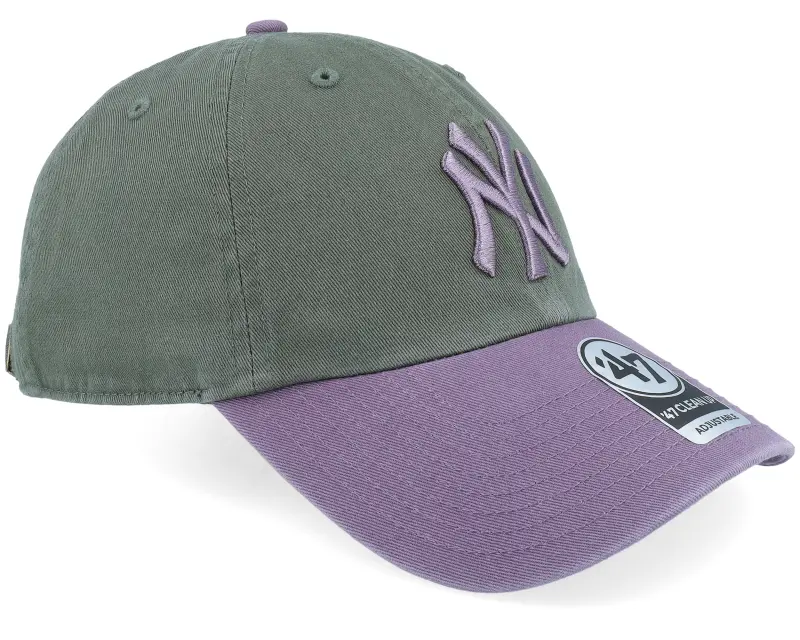 47 Brand New York Yankees Two Tone Clean Up Moss/Lilac Dad Cap online