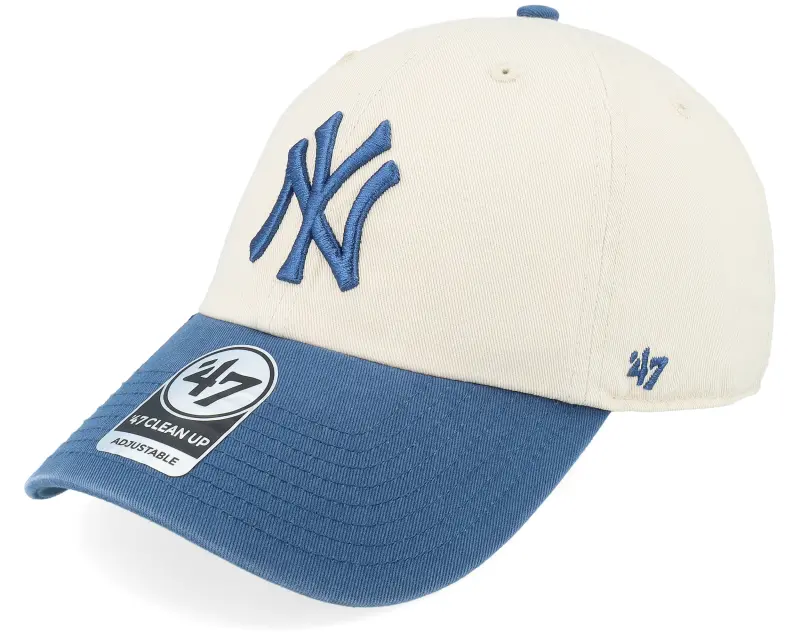 47 Brand New York Yankees Two Tone Clean Up Natural/Royal Dad Cap online