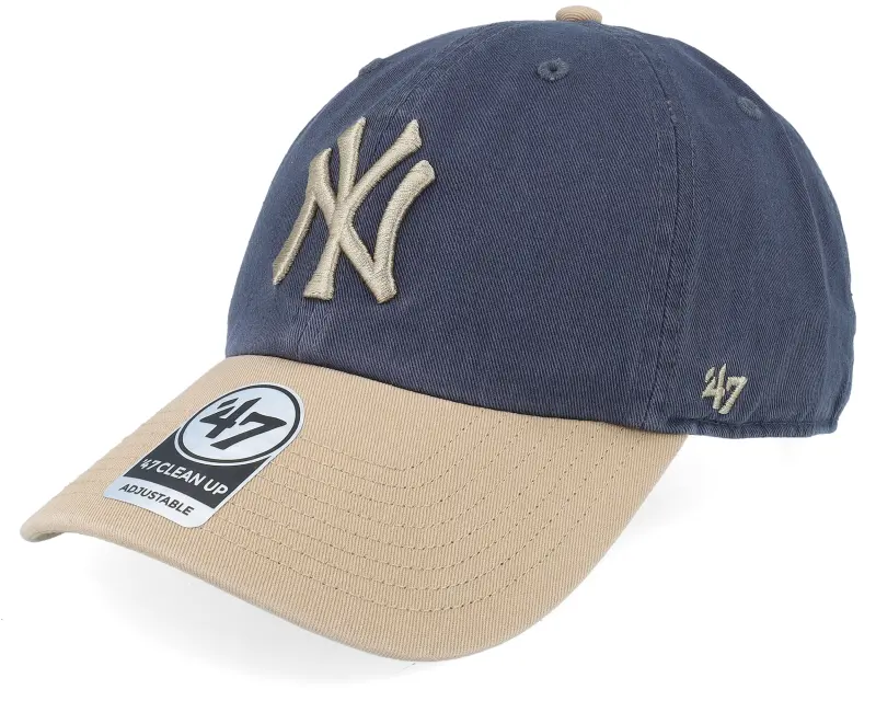 47 Brand New York Yankees Two Tone Clean Up Navy/Camel Dad Cap online