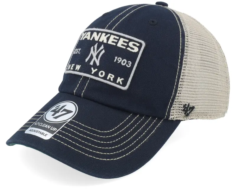 47 Brand New York Yankees Wabash Clean Up Vintage Black/Natural Trucker online