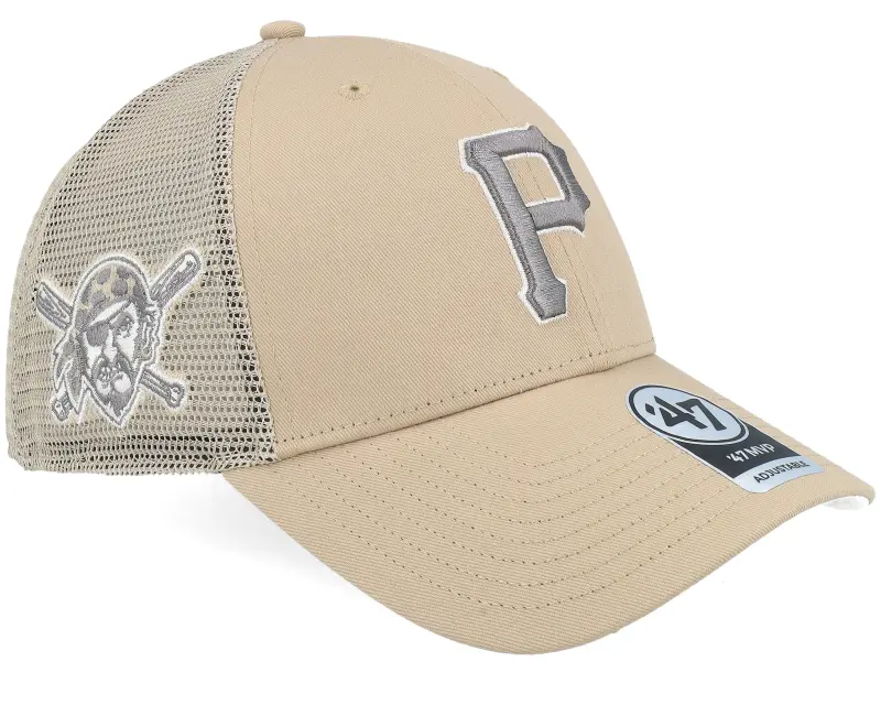 47 Brand Pittsburgh Pirates Branson S Shot Mvp Khaki Trucker online