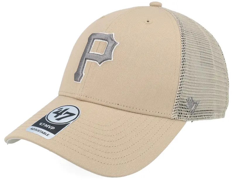 47 Brand Pittsburgh Pirates Branson S Shot Mvp Khaki Trucker online