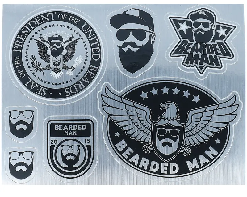 Bearded Man Bearded Man Black/Silver Sticker Sheet online