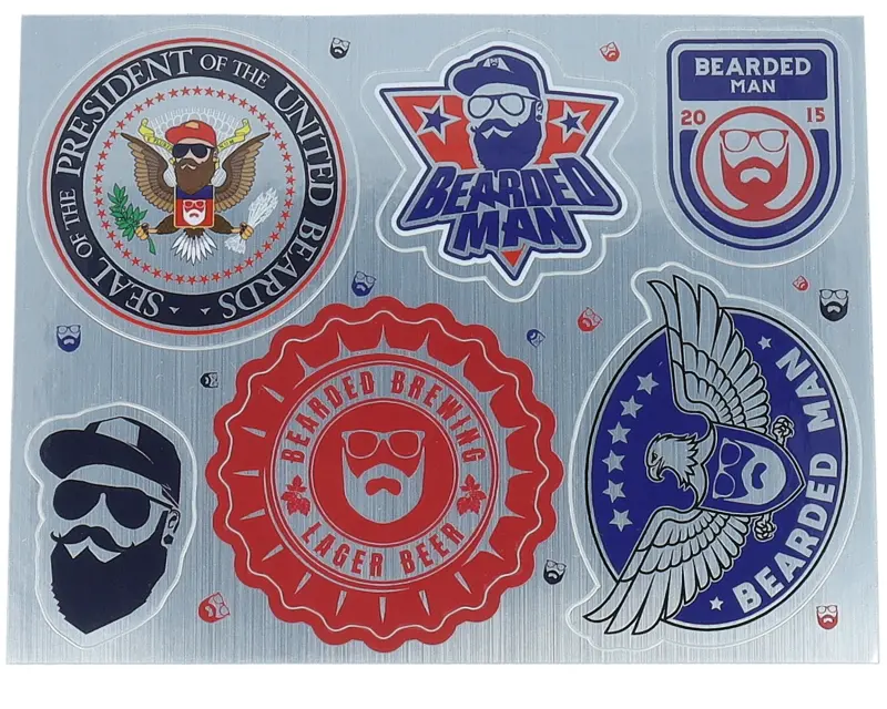 Bearded Man Bearded Man Mixed Color Sticker Sheet online